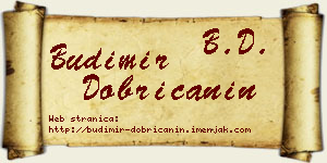 Budimir Dobričanin vizit kartica